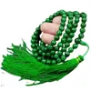 Hänge halsband jade boll torr 108 pärlor tielongsheng mormor gröna armband