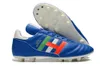 Zapatos de fútbol Copa Icono Federaciones Mundiales Pack Mundial .1 FG Core Calzado negro Metálico Fútbol Zapatos Alemania Argentina España Alemania México Cadrillo azul cielo