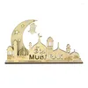 Dekoracja imprezy drewniana eid murbark wystrój stolika Ramadan Mubarak lampa ozdoby prezenty Muzułmańskie Islamskie Festiwal Materiały domowe