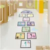 Wall Stickers Cartoon Aron Numbers Hopscotch Children Game Floor Colorf S Fun Bedroom Living Room Diy Decal Drop Delivery Home Garden Dhvtp