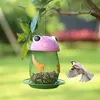 Other Bird Supplies Mushroom / Frog Feeder Solar Lamp Lights Wild Hanging Metal Mesh For Outdoor Decoration Vil