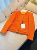 Vestes pour femmes Top Quality Elegant Femmes Automne Orange Woange Veste Bureau Bureau de travail Mandon de travail Single Poit