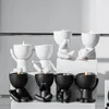 Titulares de vela Nordic Instagram Doll Candellestick Ornamentos da sala de estar Mesa de jantar PONTRAÇÃO ABRIA