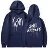 Men's Hoodies Sweatshirts Korn Music Concert Rock Band World Tour Hoodie Mens Vintage Metal Gothic Extra Large Sweatshirt Punk Hip Hop Hoodie Street ClothingL2405