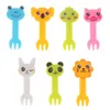 Forks 7/10Pcs Mini Cartoon Fruit Fork Children's Lunch Box Bento Stick Picks Salad Sushi Dessert