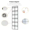 Storage Bags White Cloth Holder Rack Grid Wall-mounted Shoes Bag Over Door 30x150cm Bedroom Closets Household Net