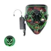 Halloween 10 Led Colors Scary Cosplay Light Up EL Wire Horror Mask For Festival Party Rre14601