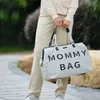 DIAPER Väskor SUNVENO MEMMY TRAGE BAG 4 I 1 DIAPER Tote Mommy Bag Hållbar bred öppning för snabb åtkomst Stylish Practical T240513