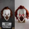 جوكر مخيف رعب جديد قاد قناع Pennywise Cosplay Stephen King الفصل الثاني مهرج اللاتكس أقنعة خوذة عيد الهالوين Props S