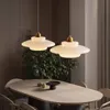 Nordisk grädde vindmjölk glas konst dekorativa pendelljus led e27 moderna ljusarmaturer kök ö matsal sängplats säng