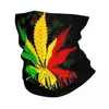 Écharbes couleurs rasta laisse le motif de la nature Bandana couvre de cou imprimé magique écharpe multifonction.