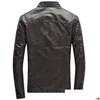 Veste de fourrure pour la fourrure pour hommes de moto de mode masculine Vestes en cuir masculin Veettes Male Classic Veets M manteaux Deri cek Dhzre