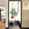 Cortinas de ducha Cortina de puertas coreanas de comercio exterior Arte de plantas en maceta