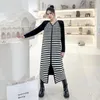Robes décontractées Vefadisa 2024 Spring Summer Striped Couple Colored Wainen Robe V-Neck Knit Girl Trendy Stripe ZY3660