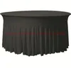 Table Cloth 10PCS Stretch Round Covers Spandex Solid Tablecloths El Wedding Banquet Black White Red 120cm/150cm/160cm