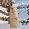 Damengrabenmäntel Txii Mode extra große Größe Down Jacke lange verdickte 2024 Taille schlampig Kapuze -Moll -Girl Wintermantel