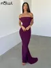 Lässige Kleider Habbris Frühling sexy grün vor Schulter Maxi Kleid Urlaubskleidung für Frauen 2024 Rückenless Bodycon Long Party Vestidos