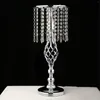 Candele Crystal Crystals Iron Plack Candlestick Vase Flower Table Event Event Wedding Road Decoration