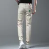 Men's Jeans designer 2023 New Spring/Summer Ten Thousand Embroidered Slim Fit Small Feet NWVS