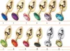 Gold Metal Mini Anal Toys Butt Butt Booty Beads Toy Sex Toy en acier inoxydable Crystal Bijoux Sex Toys 8234mm Moyenne taille 3098631