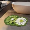 Maty do kąpieli Super chłonna matę 3D Lotus gumowy dywan w łazience bez poślizgu Wejście Wejście do drogi skóry dywan dywan kuchenny dywaniki