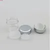 50 x 5G Clear Sample Make up Plastic Jar Travel 5ml powder case with 12 Holes Silver Cap Cosmetic Mini Cream Powder Containersgood Hoka Ohet