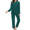 Abbigliamento da donna Halloween Pignaggio da donna Teal Pumpkin Print Kawaii Autunno 2 pezzi Set oversize casual