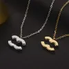 2024 NOUVEAU créateur LOVE PENDANT Collier 18k Gold plaqué exquis Collier de conception haut de gamme bijoux Long Chain 925 Silver Luxury Chanells Collier