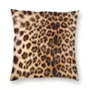 Oreiller Leopard Cheetah Fur Masquer le couvercle 45x45cm de décoration intérieure Imprimerie du motif d'animal pour le canapé Double côté