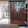 Adesivi per finestre Maple Grove Privacy Film Pvc Anti UV colorato in vetro GLUE STATICO STATICO AVOLO STATICO FROSTRA