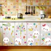 Window Stickers 9Pcs/Set Easter Decoration Cartoon Wallpaper Colorful Eggs Wall Sticker PVC Glass Posters For Home P