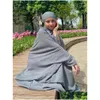 Vêtements ethniques Eid Hooded Femmes musulmanes One Piece Jilbab Long Khimar Hijab Robe de prière