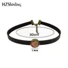 Chokers Hot Summer Avatars Last Air Curved Glass Dome Leather Necklace Kingdom Halsband D240514