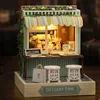 Architecture/DIY House Wooden Miniature Doll House DIY Handmade Assembly Model Building Kit With Dust Cover 3D Puzzle Toy Birthday Gift Dollhouseouse