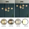 Nordic Glass Ball Chandelier Bubble LED Lampes suspendues à la maison Modern Dinning Dinning Salle Cuisine Éclairage luminaire