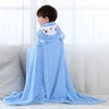 Kinderen badhanddoek Poncho Quickdrying Coral Velvet Bathrobe Bathrobe Baby 240510