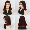 Mode Korte Bob gevlochten Wig Synthetische grote kanten vlechten haarpruik voor vrouwen 14 inch Afro hoogwaardige jumbo vlechten pruik cover 240506