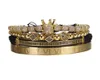 New Luxury Roman Royal Crown Charm Bracelet Men Fashion Gold Braided Adjustable Men Bracelet For Hip Hop Jewelry 2020 Gift9110051