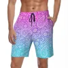 Shorts masculins Blanc Paisley Board Summer Bleu à Green Running Surf Beach Male Séchage rapide Y2K Plus taille de natation Trunks