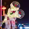 Led Bouquet Balloon Day Luminous Valentine's Transparent Ball Rose Gift Birthday Party Wedding Decoration Balloons S S