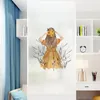 Window Stickers Ballet Girls 'Floating Glass Sticker Transparent ogenomskinlig anti Peeping Film Badrum Electratic Non Adhesive