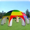 12m dia (40ft) with blower airblow rainbow color giant inflatable spider dome tent with 6 beams,large outdoor lawn marquee for event