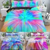 Bedding Sets Tie Dye Set Colorful Duvet Cover Dyed Bed Linen Pink Girl Home Textiles Bedclothes Pastel Tiedye