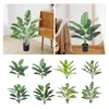 Decorative Flowers Faux Plants Artificial Potted Decoration Desk Simulated Green Fake Banana Tree Leaves For Farmhouse Wedding Party