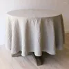 Table Cloth Soft Wedding Cover Natural Pure Linen El Banquet Round Tablecloth Decoration Wholesale