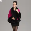 Women's Fur PULABO Elegant V Lapel Rex Coat Cape Winter Women Big Long Shawl Full Trim Faux Cashmere Cloak Overcoat Parka Y2k