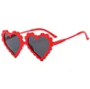 Hjärtformade solglasögon för barn pojkar flickor barn barn hjärta solglasögon vintage härlig hjärtformade solglasögon