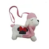 Tas schattige cartoon kleine alpaca pluche dames winterdressing pop poppen crossbady handtas voor vrouwelijke schoudertasje dame mobiele telefoon