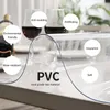 Tapetes de mesa transparente para mesa para barba não -lipsper impermeável capa de pvc table table mesa de escritório mesas de café jantando