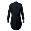 Smoking Mens Tuxedo Tailcoat Robe Formal Cleit Swallow Tail Coat Navy Blue Male Mas Male et Pant Party Dance Dance Magic Performance 240513